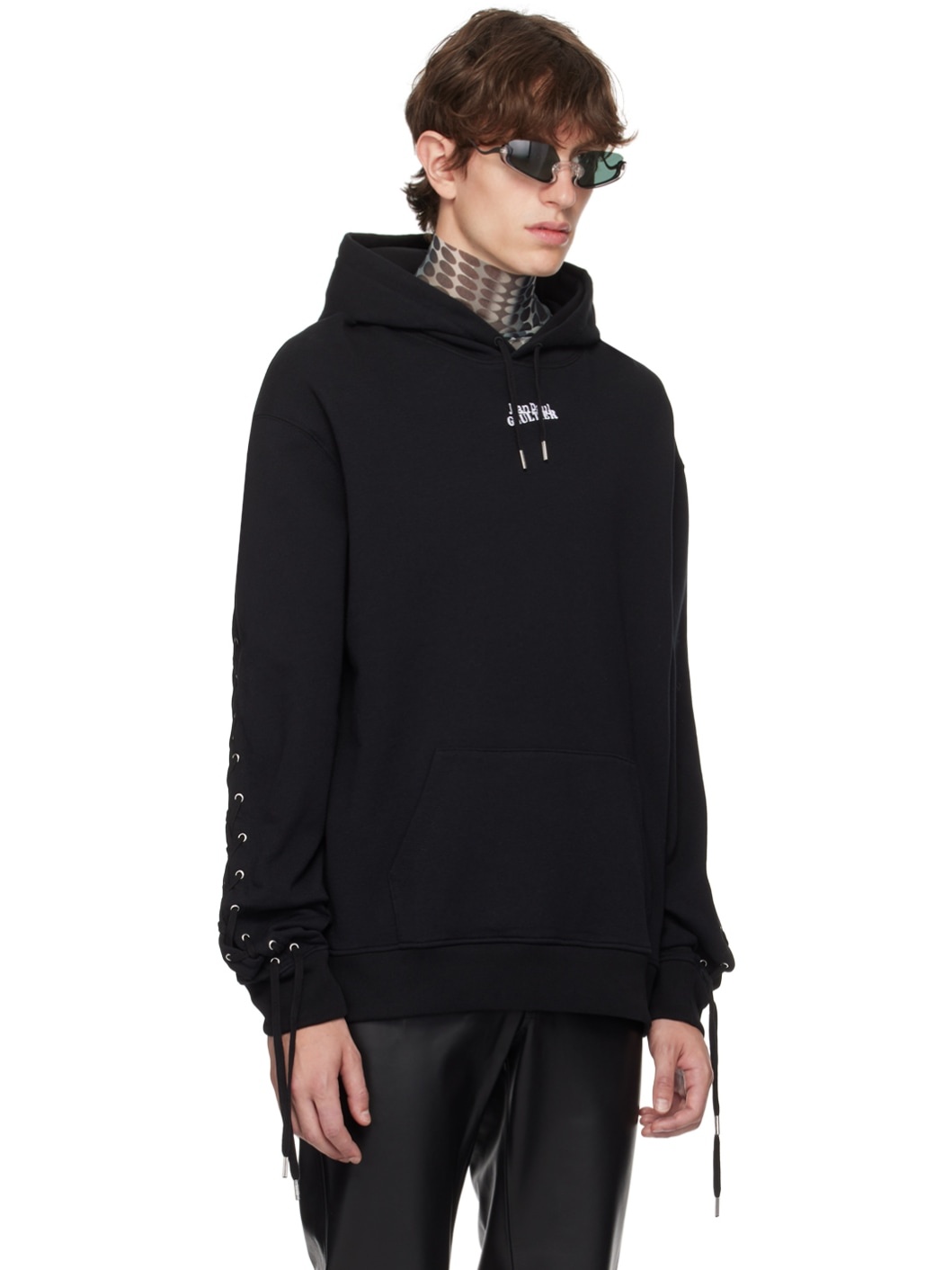 Black Laced Hoodie - 2
