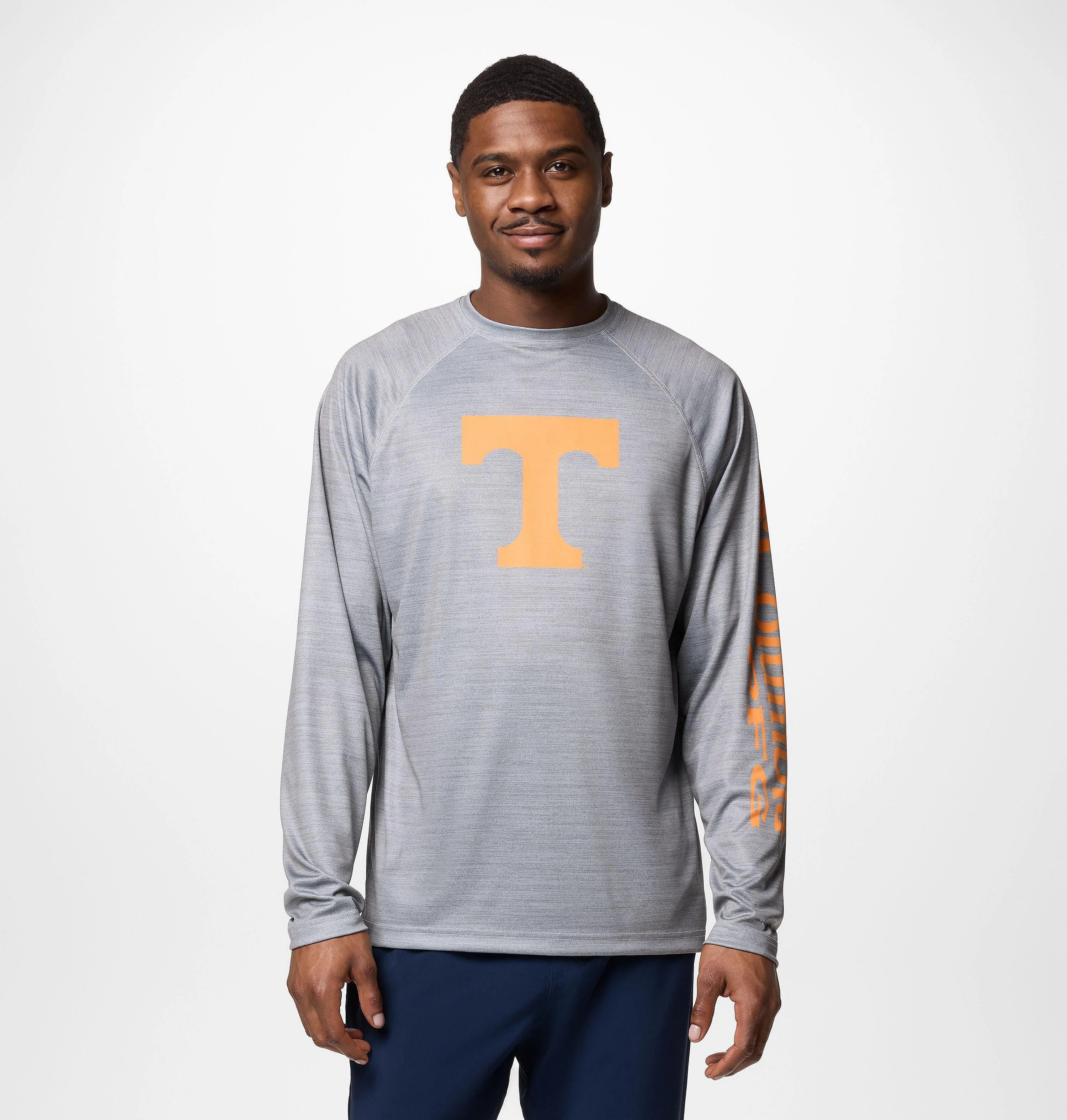 Men's Collegiate PFG Terminal Tackle Heather Long Sleeve Shirt - Tennessee - 1