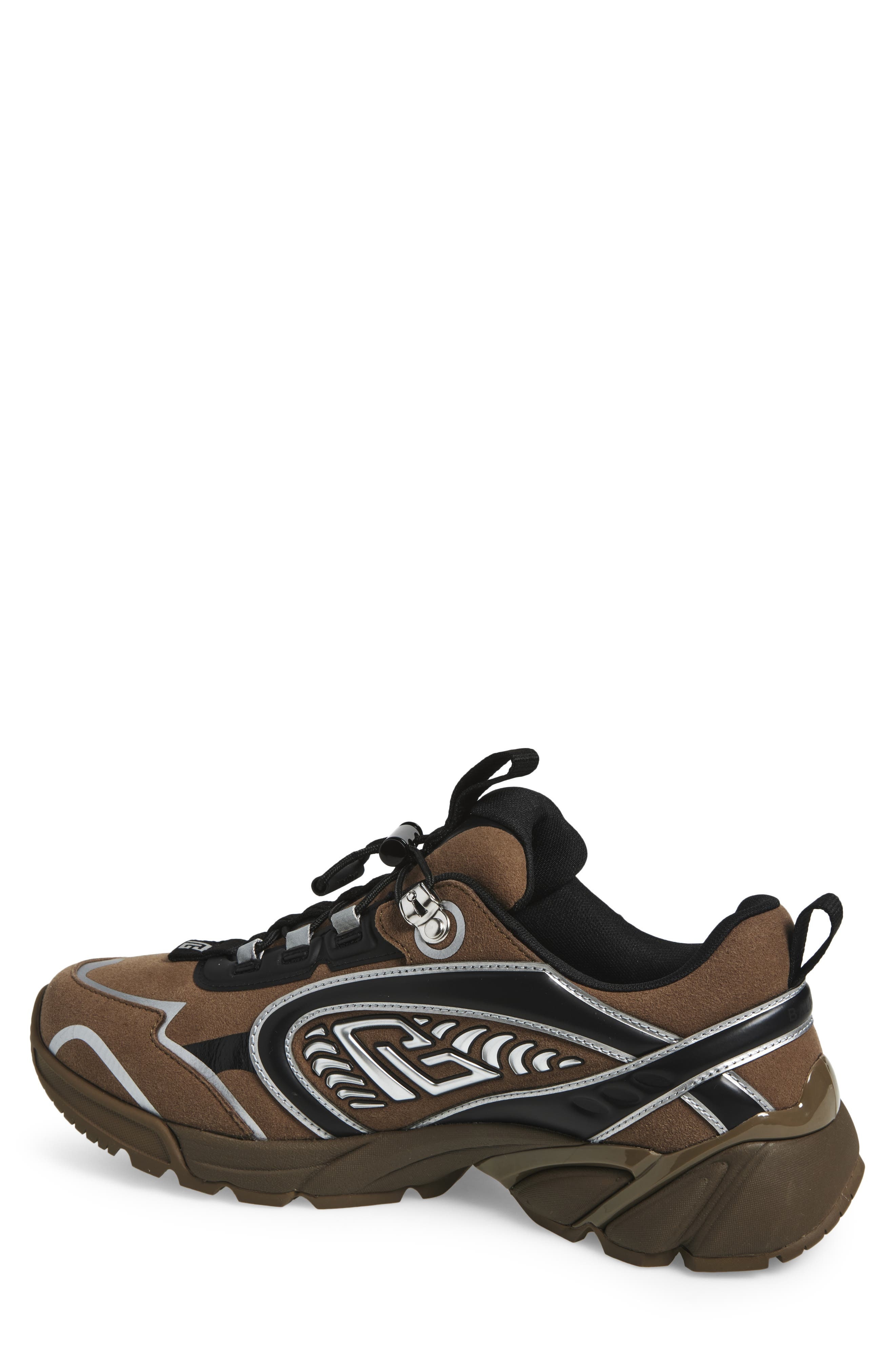 Balmain Cosmic Dust Low Top Sneaker in Argent/Kaki at Nordstrom - 2