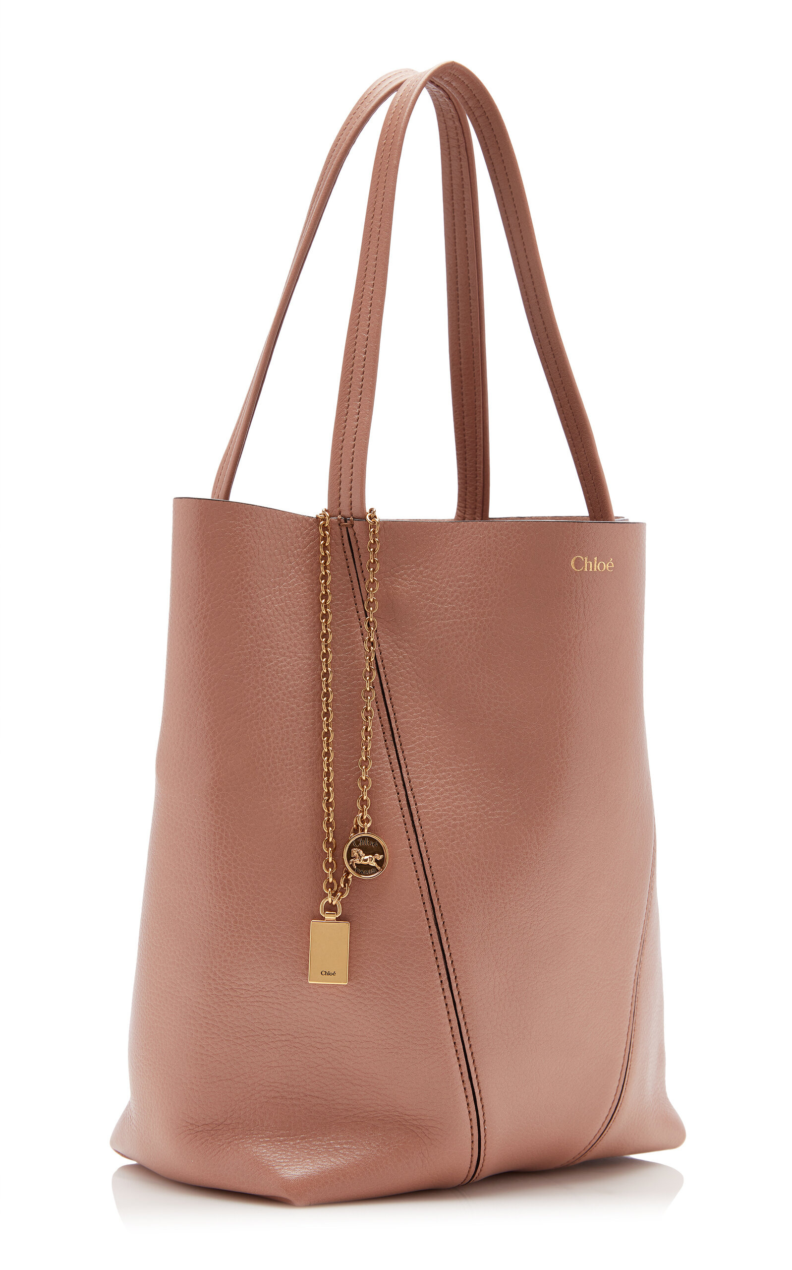 Spin Leather Tote Bag neutral - 3