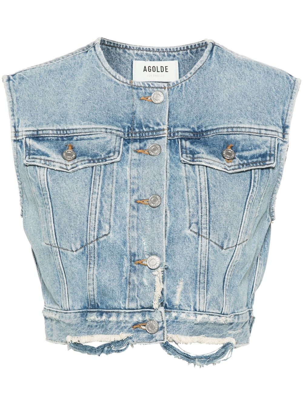 Leo cotton denim vest - 1