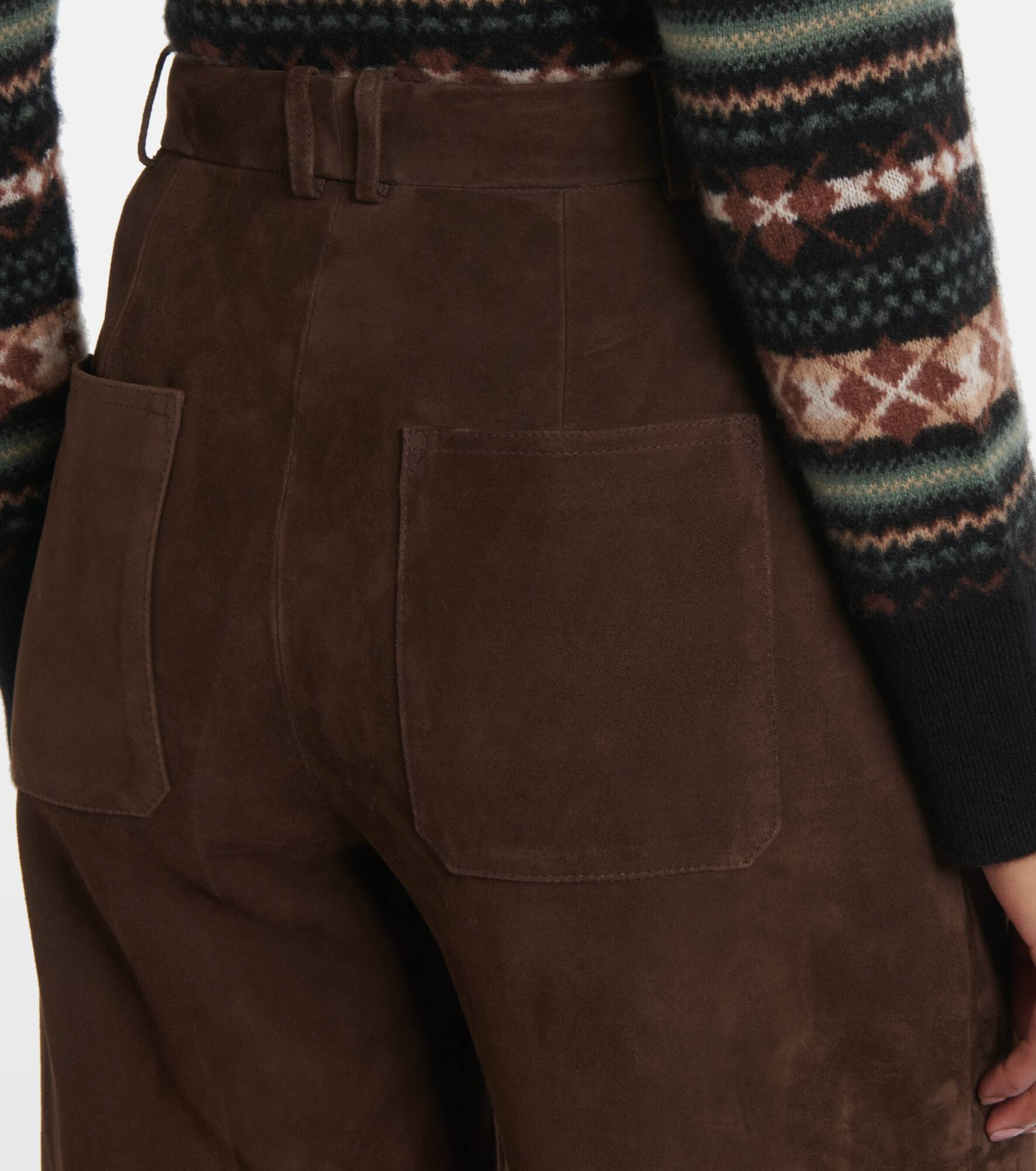 Leather straight pants - 6