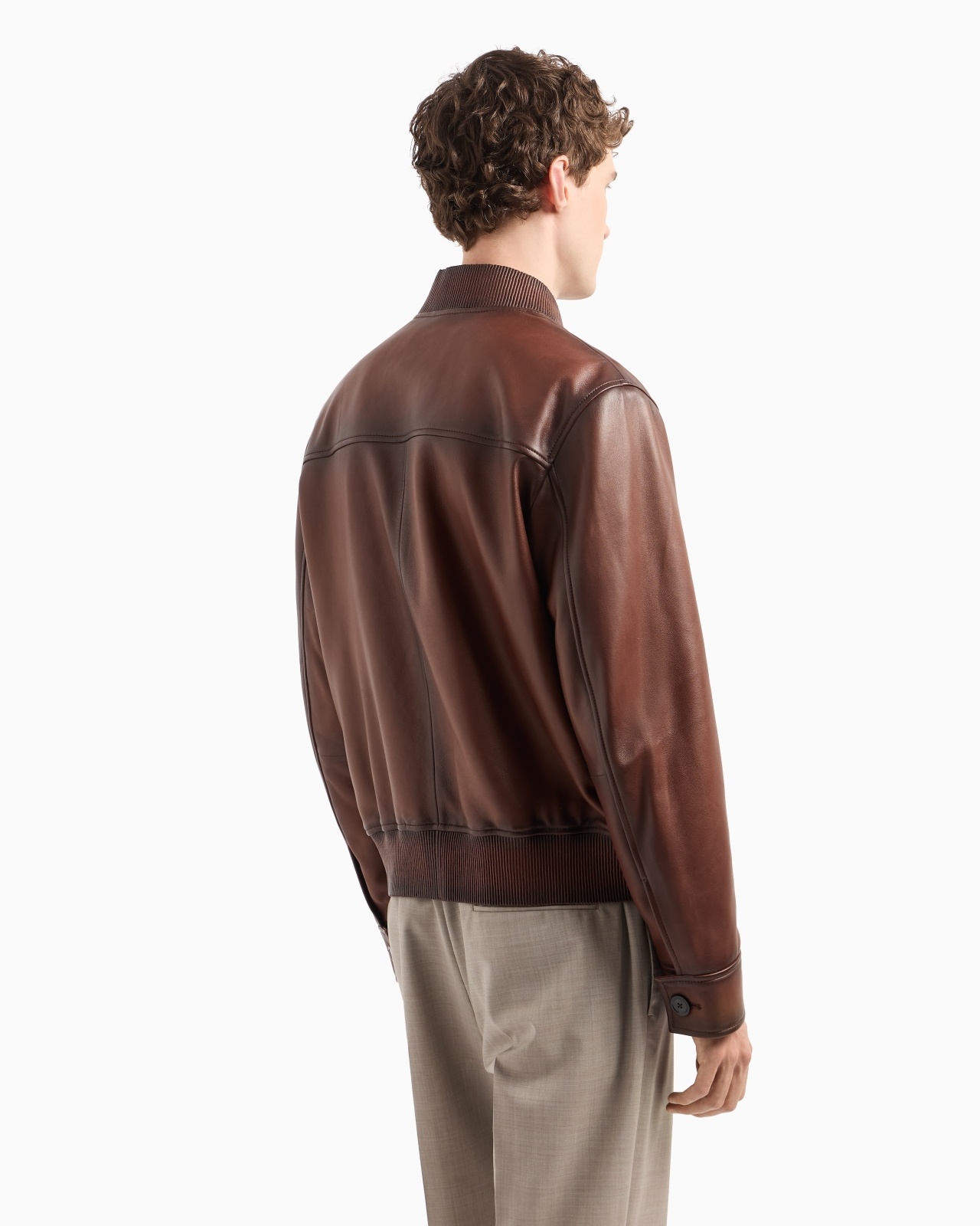 BLOUSON IN SUPPLE NAPPA LAMBSKIN WITH SHADING - 3