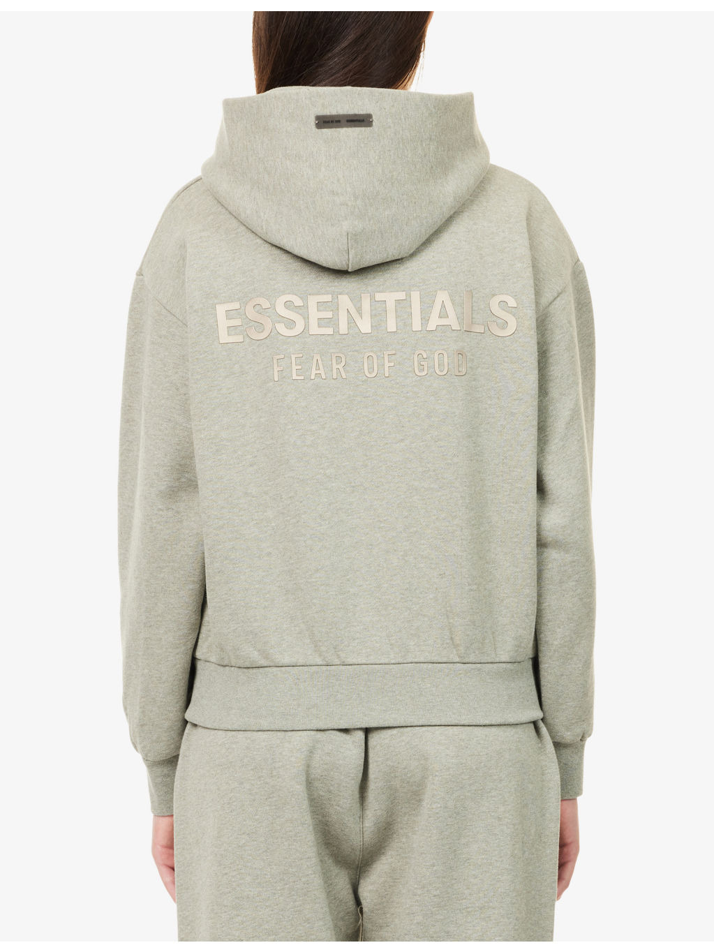 Embossed-Branding Relaxed-Fit Cotton-Blend Hoody - 4
