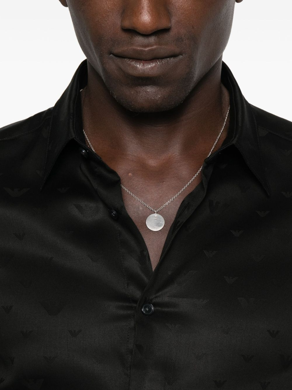 eagle-embossed shirt - 5