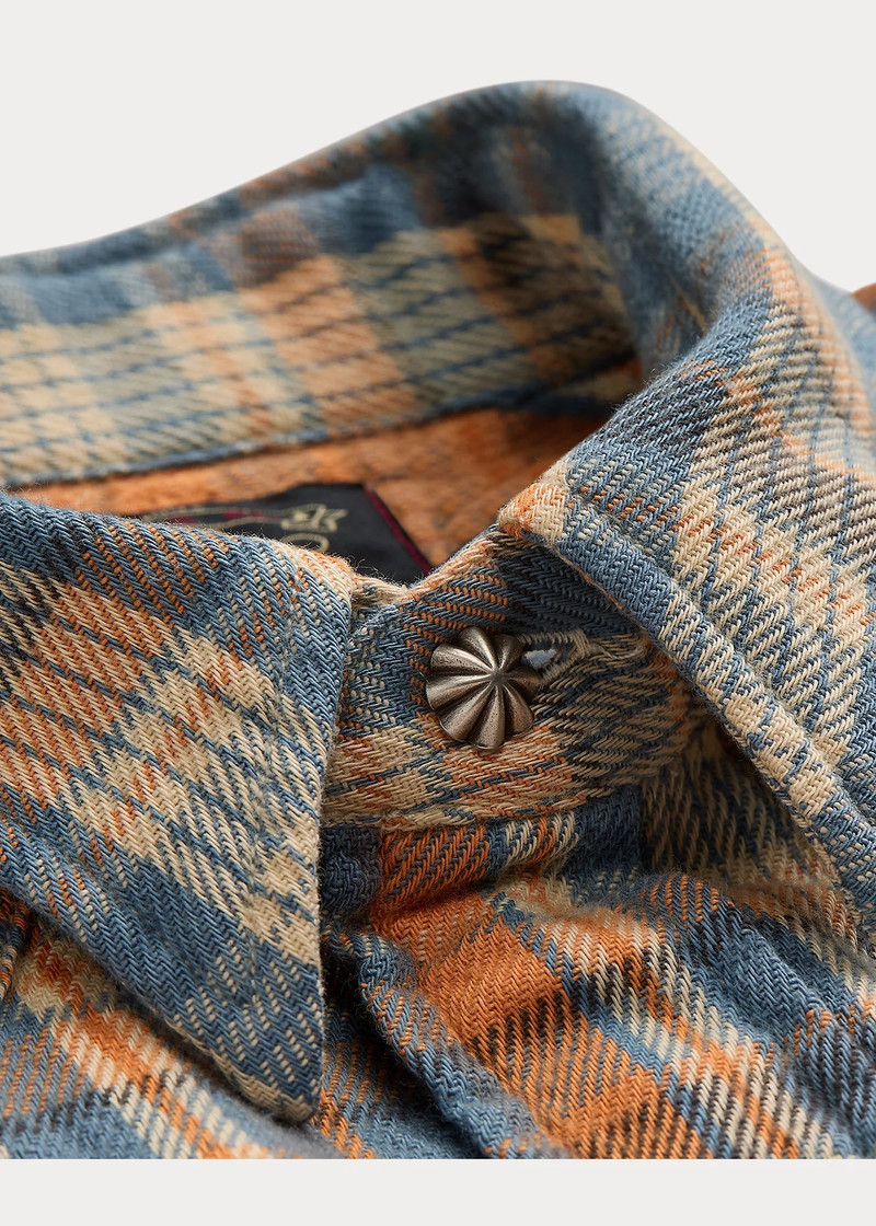 Slim Fit Plaid Twill Western Shirt 3