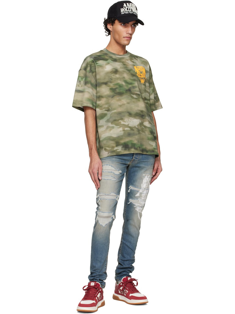 AMIRI Blue AMIRI Eagle Repair Skinny Jeans outlook