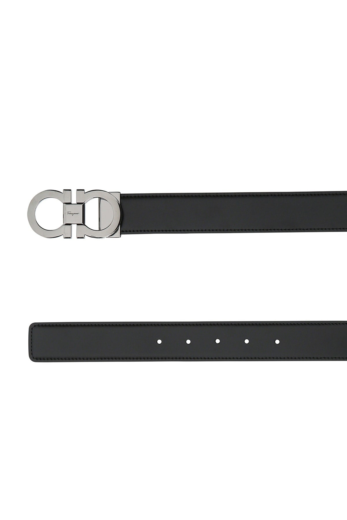 Black leather reversibile belt - 3