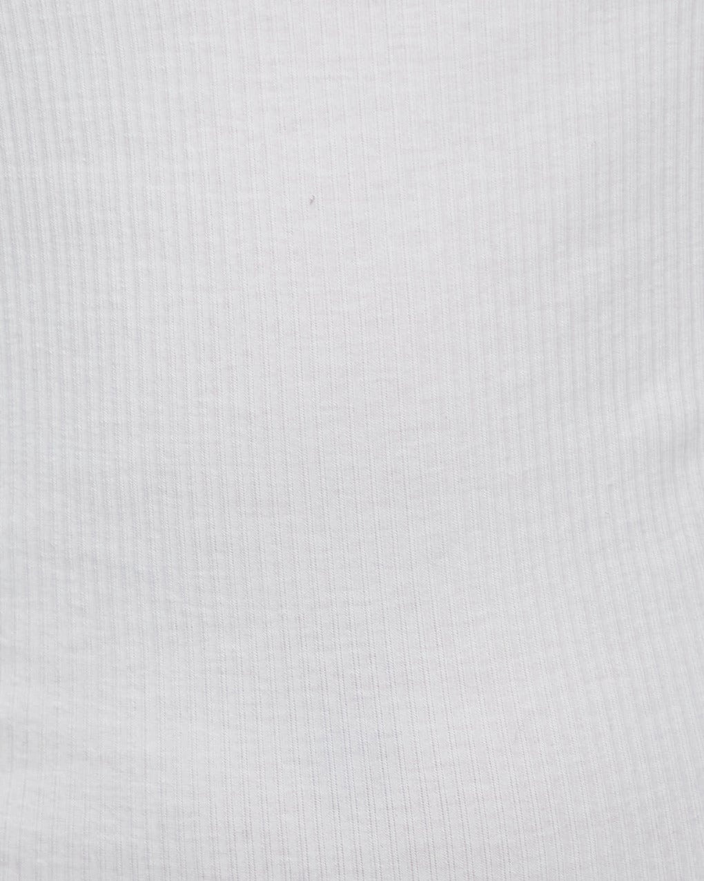 Top Fine Rib Singlet White - 6