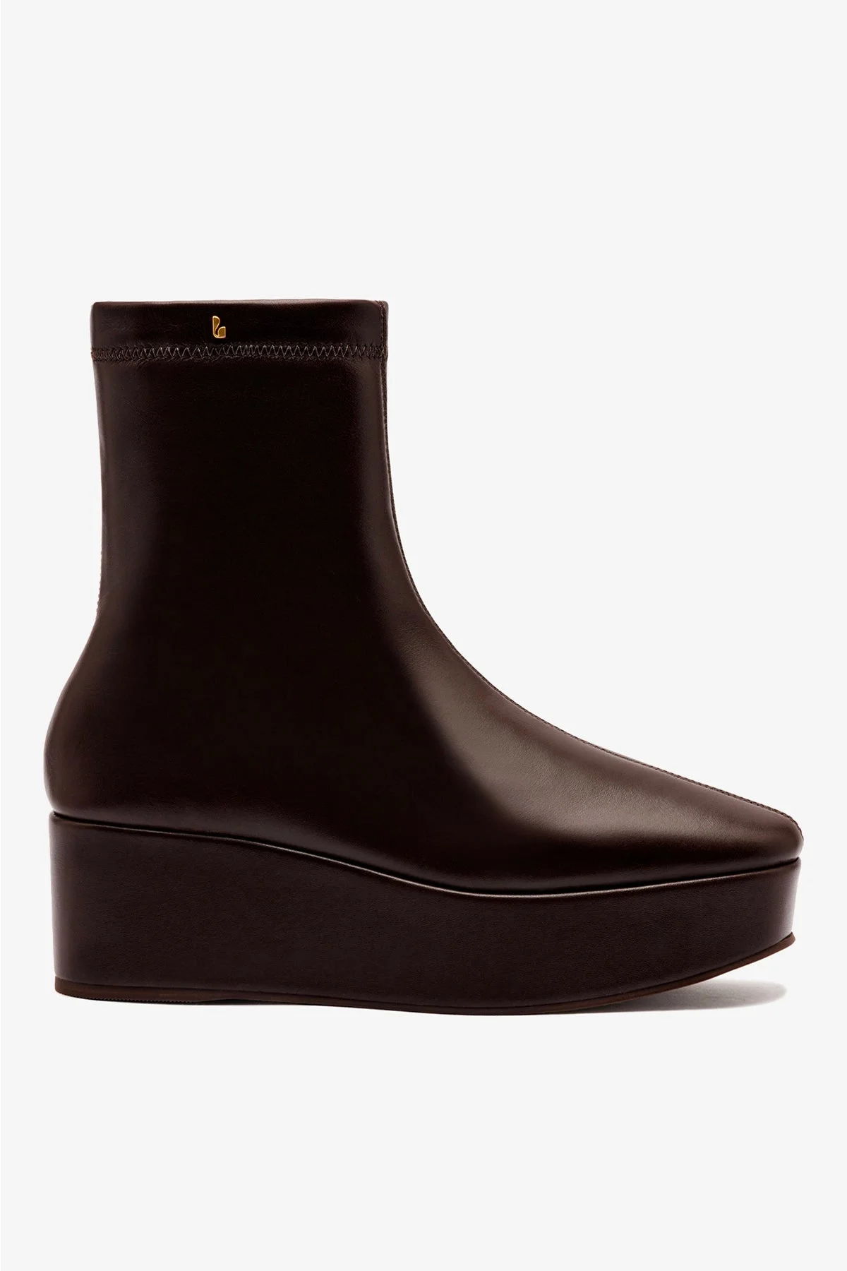 Dani Flatform Boot In Brown Leather - 1
