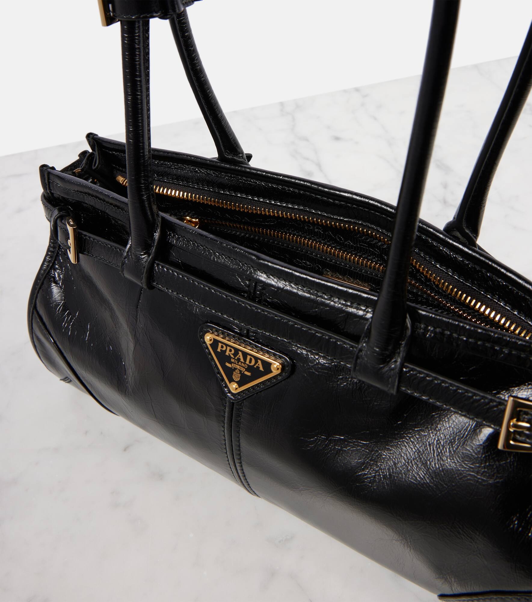 Medium leather shoulder bag - 3