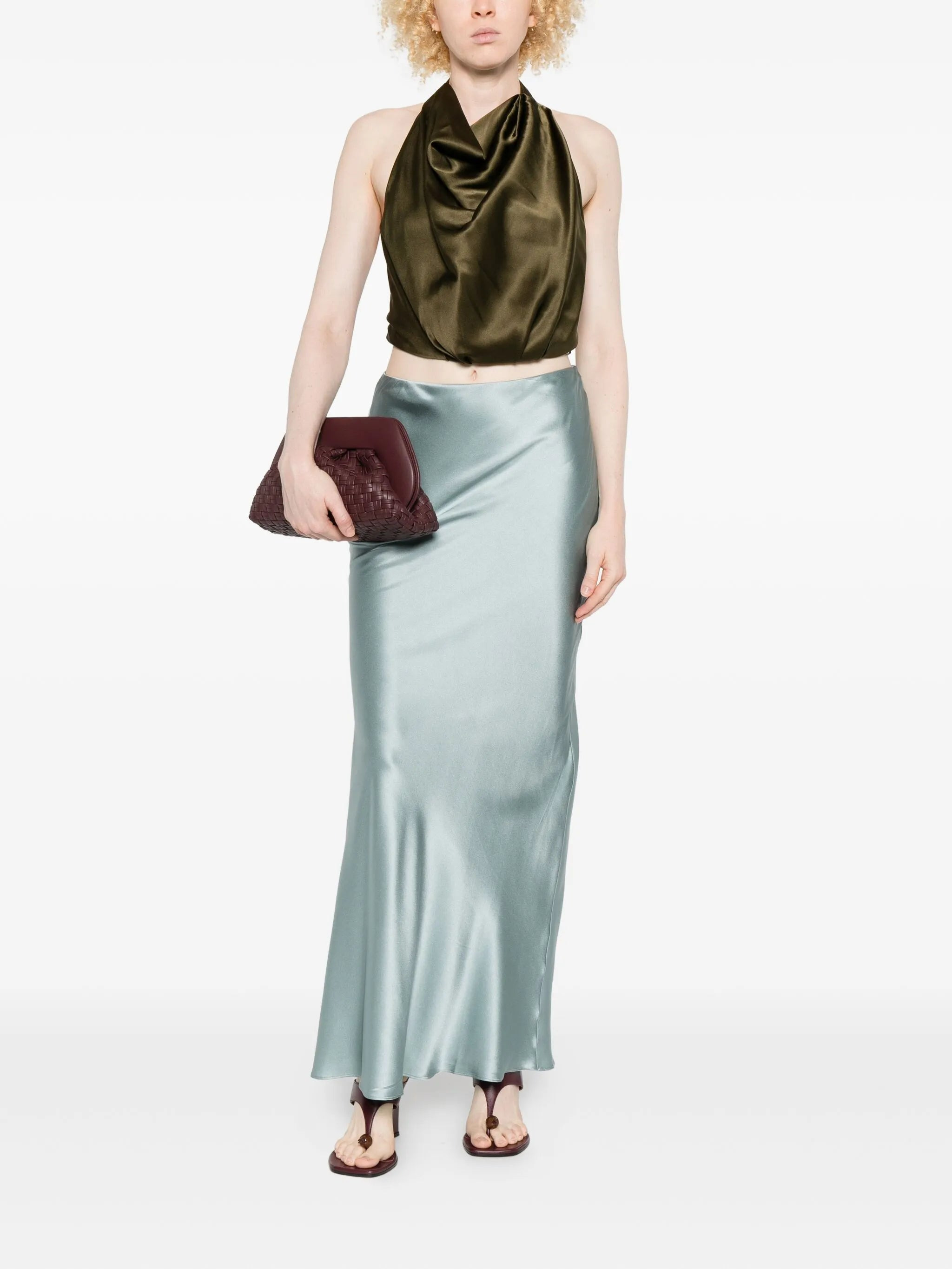 Cult Gaia Chantel Bias-cut Satin Maxi Skirt - 3