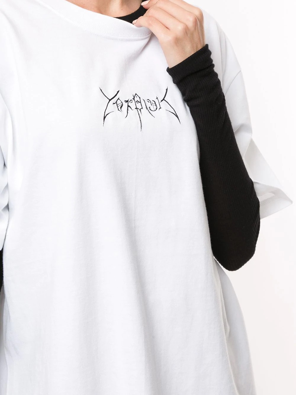 long-line T-shirt - 5