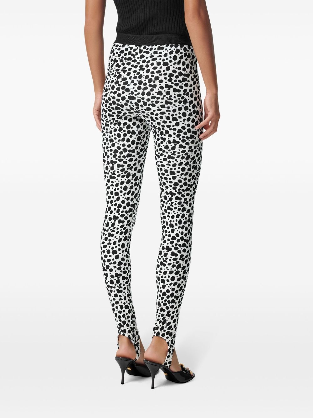 printed stirrup leggings - 4