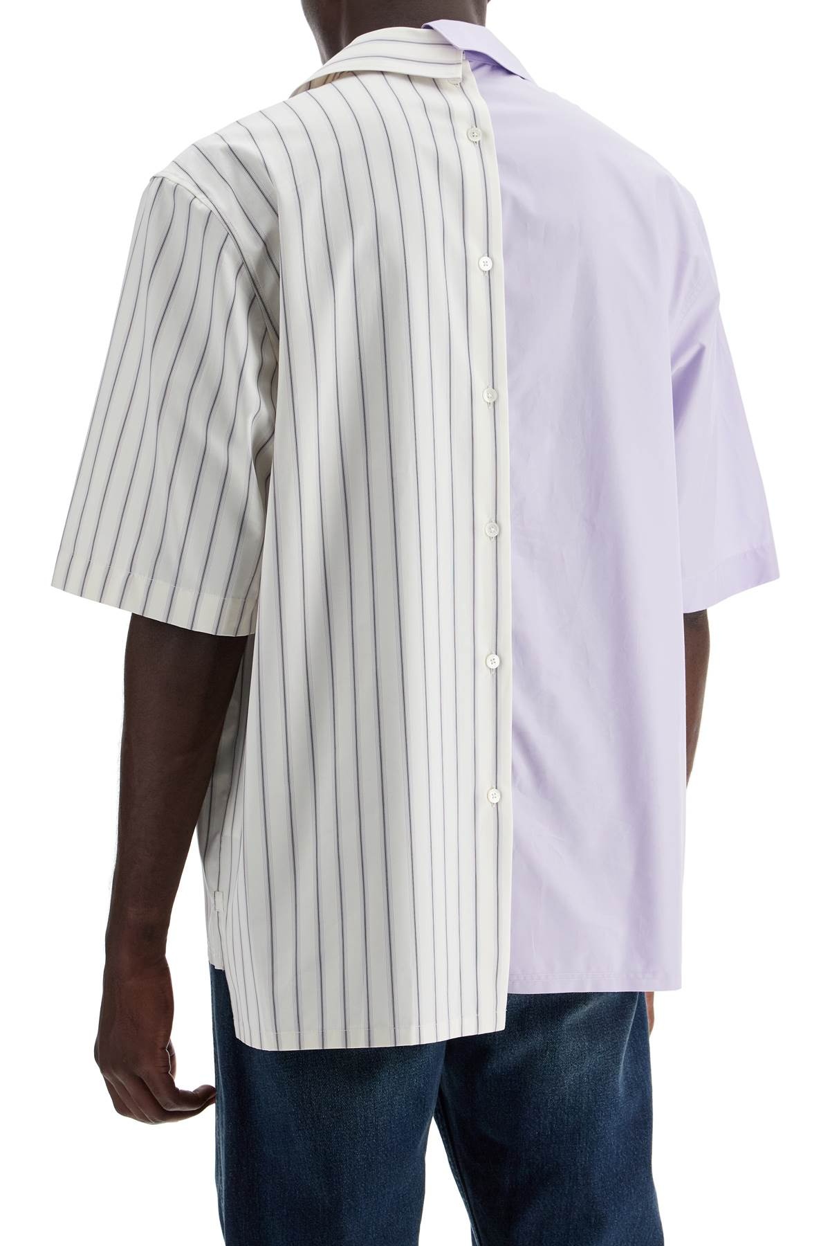 ASYMMETRIC BOWLING SHIRT WITH - 4