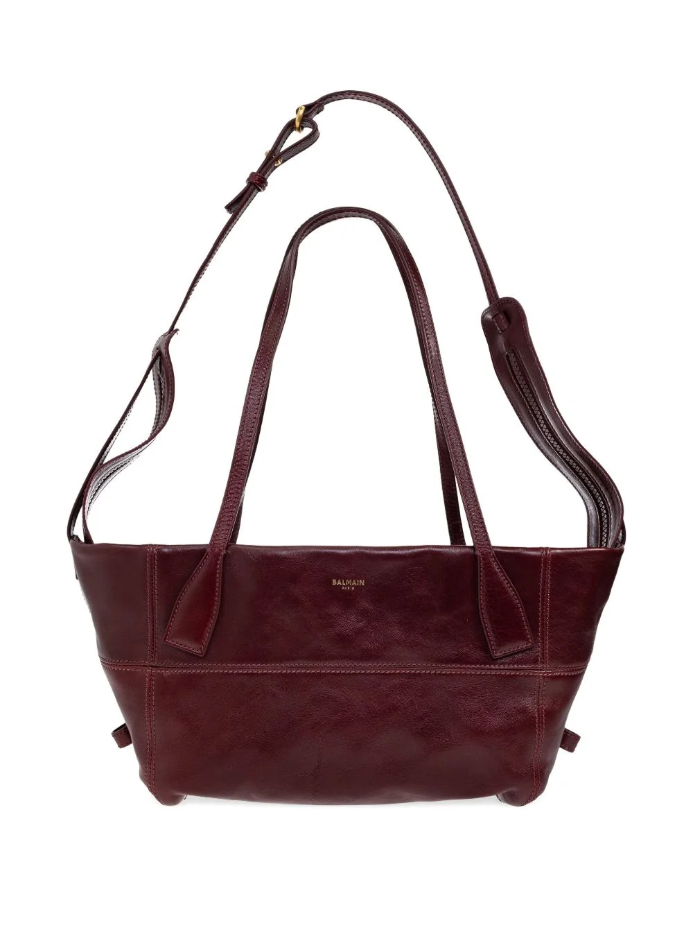 top-handle leather tote bag - 1