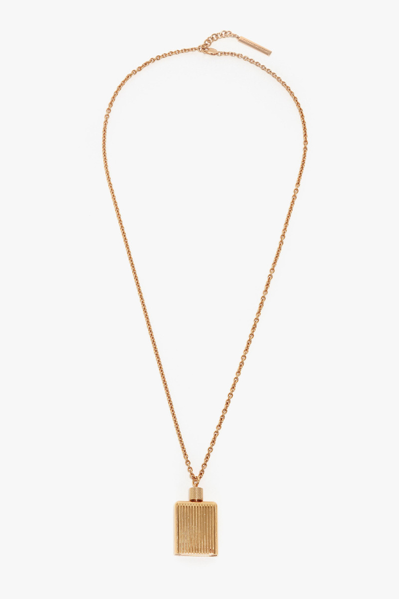 Exclusive Perfume Bottle Necklace In Brushed Gold 1