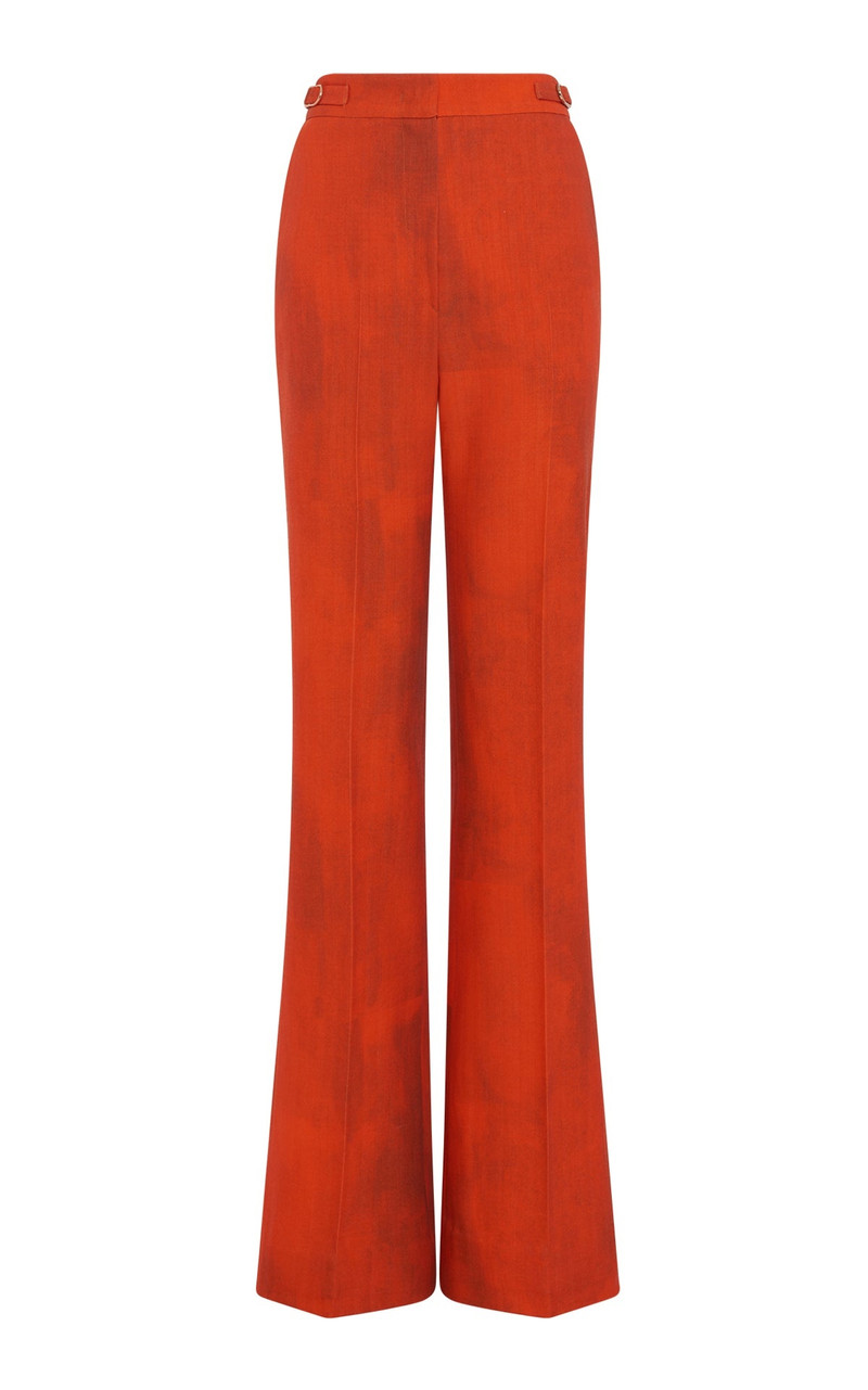 Vesta Flare Pant in Spice Virgin Wool - 1