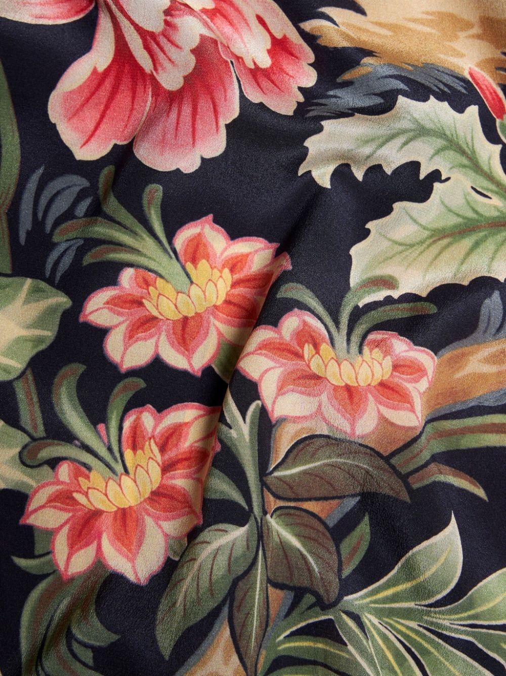 floral-print crepe-de-chine dress - 3