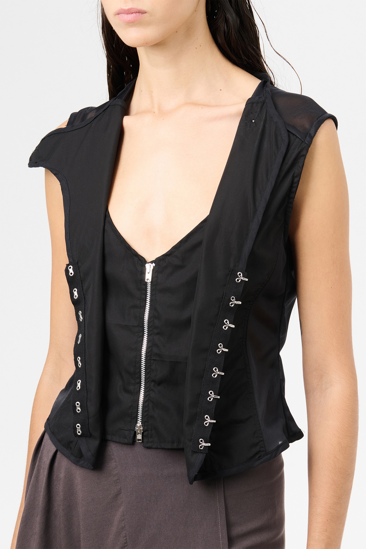 Corset Vest Black All Day Poplin - 4