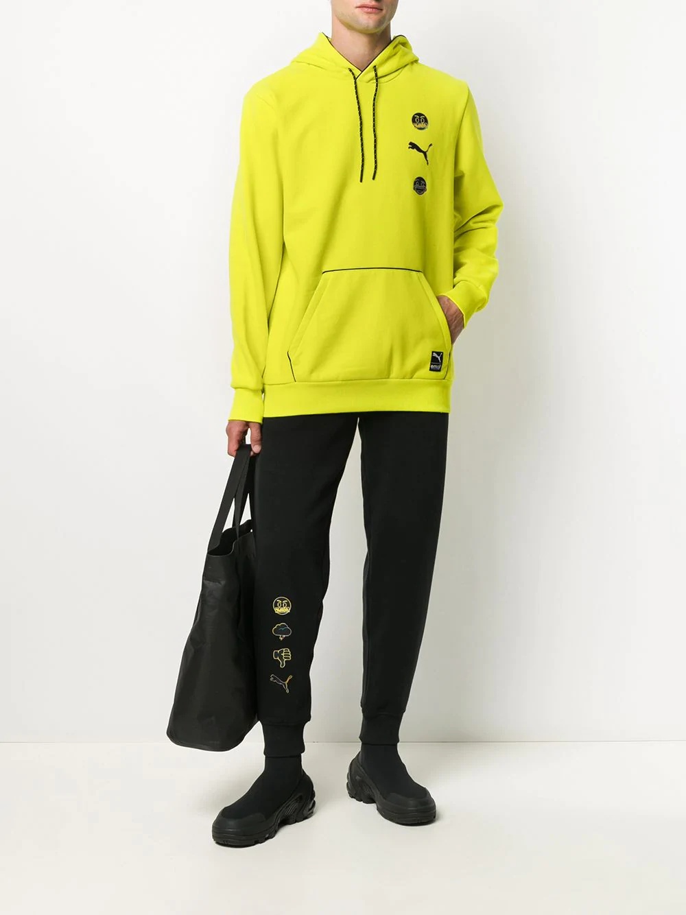 x Emoji hooded sweatshirt  - 2