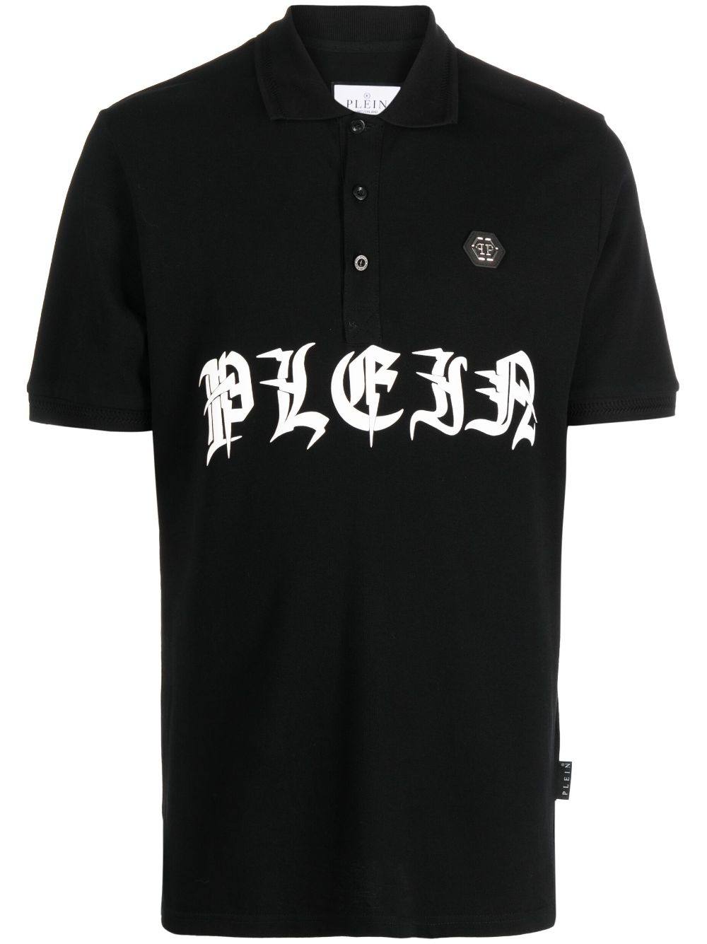 logo-print short-sleeved polo shirt - 1