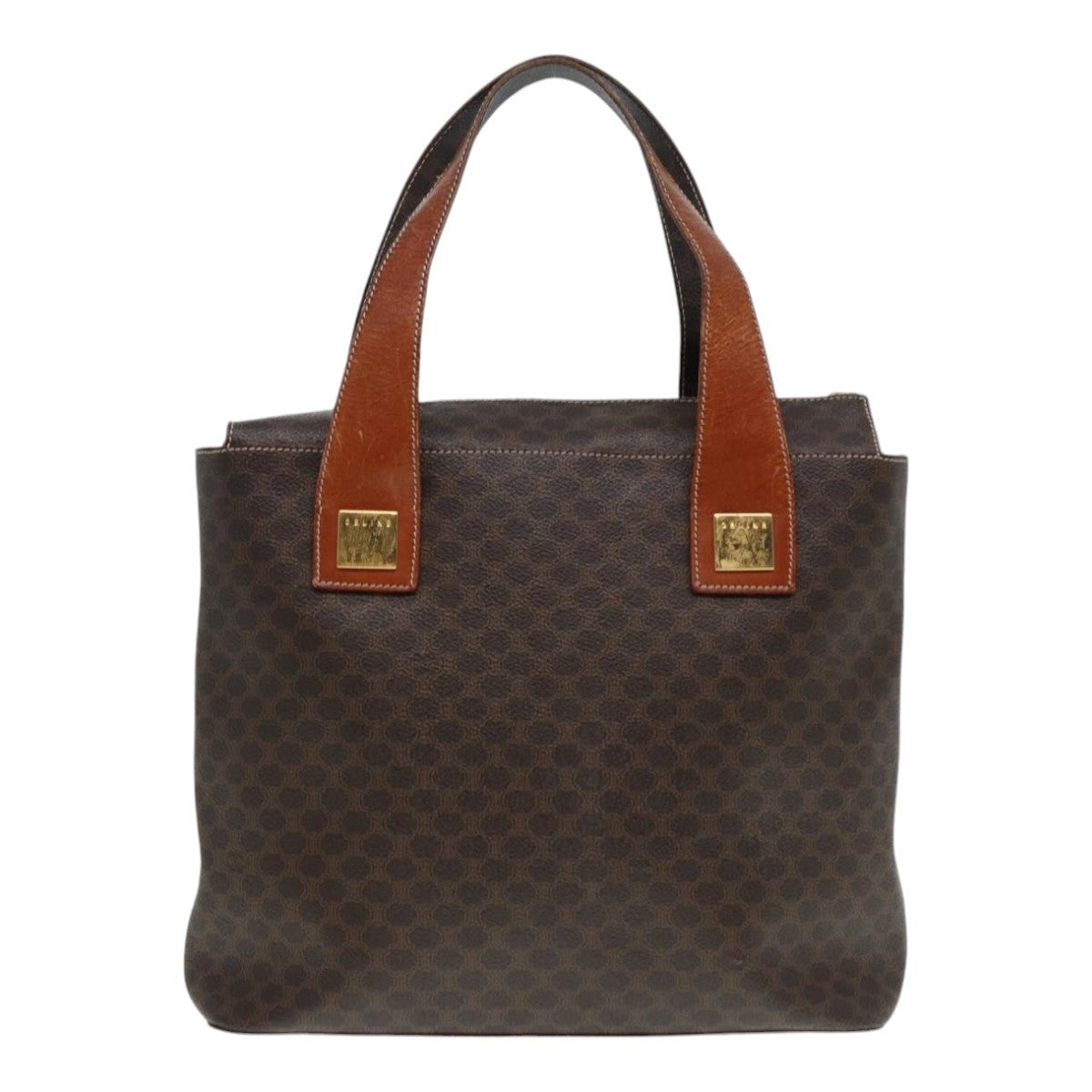 CELINE Macadam Canvas Hand Bag Pvc Brown - 2