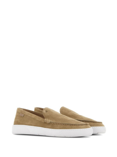 HOGAN almond-toe suede loafers outlook
