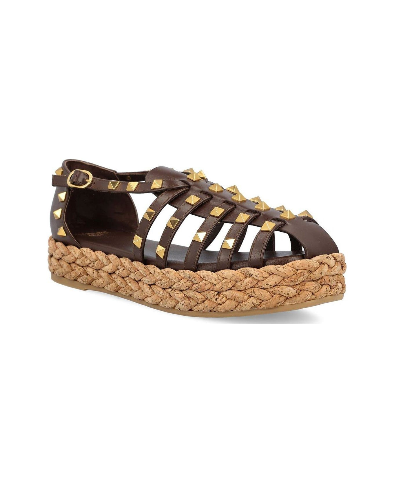 Garavani Rockstud Buckle Detailed Flat Shoes - 2