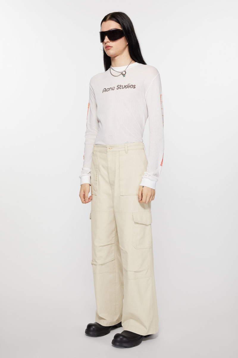 Twill trousers - Ivory white 3