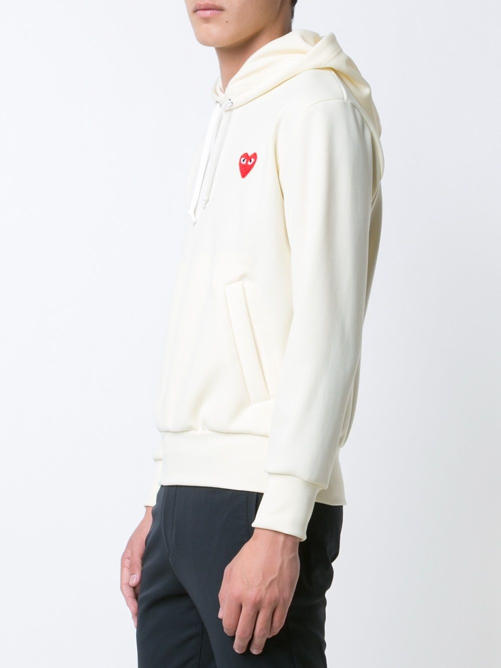 heart appliqué hoodie - 3