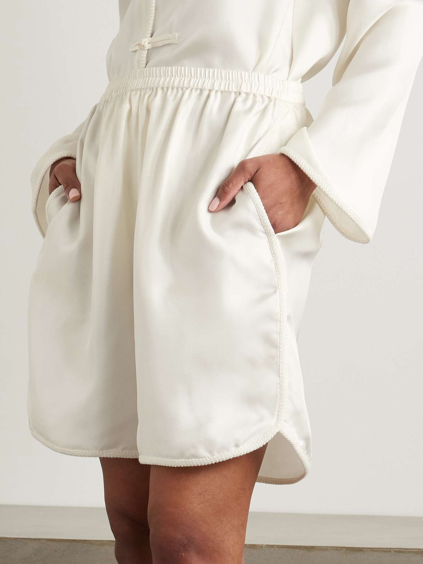Silk shorts Cream - 3