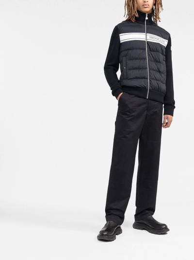 Moncler logo-print zip-fastening jacket outlook