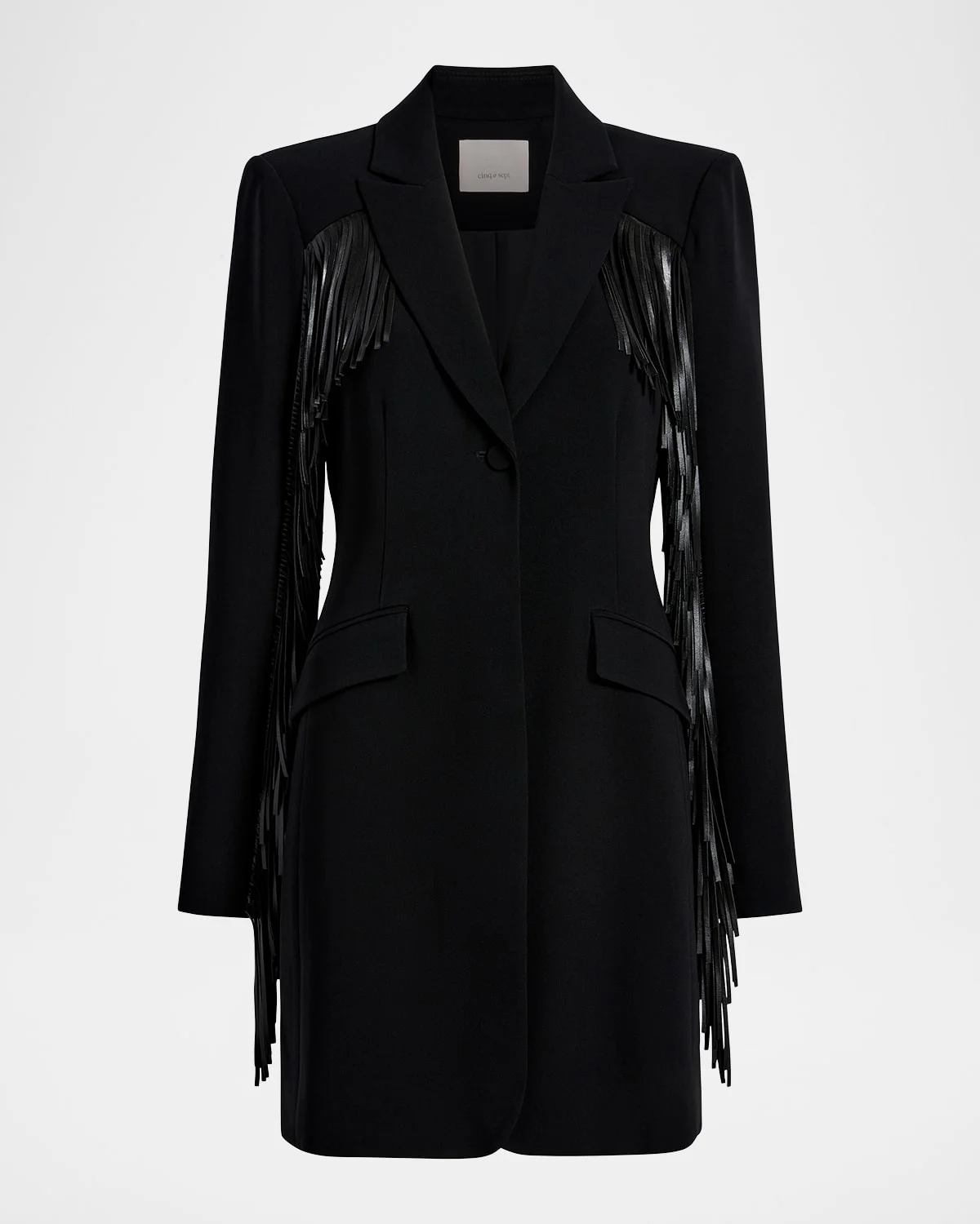 Joelette Fringed Mini Blazer Dress - 1