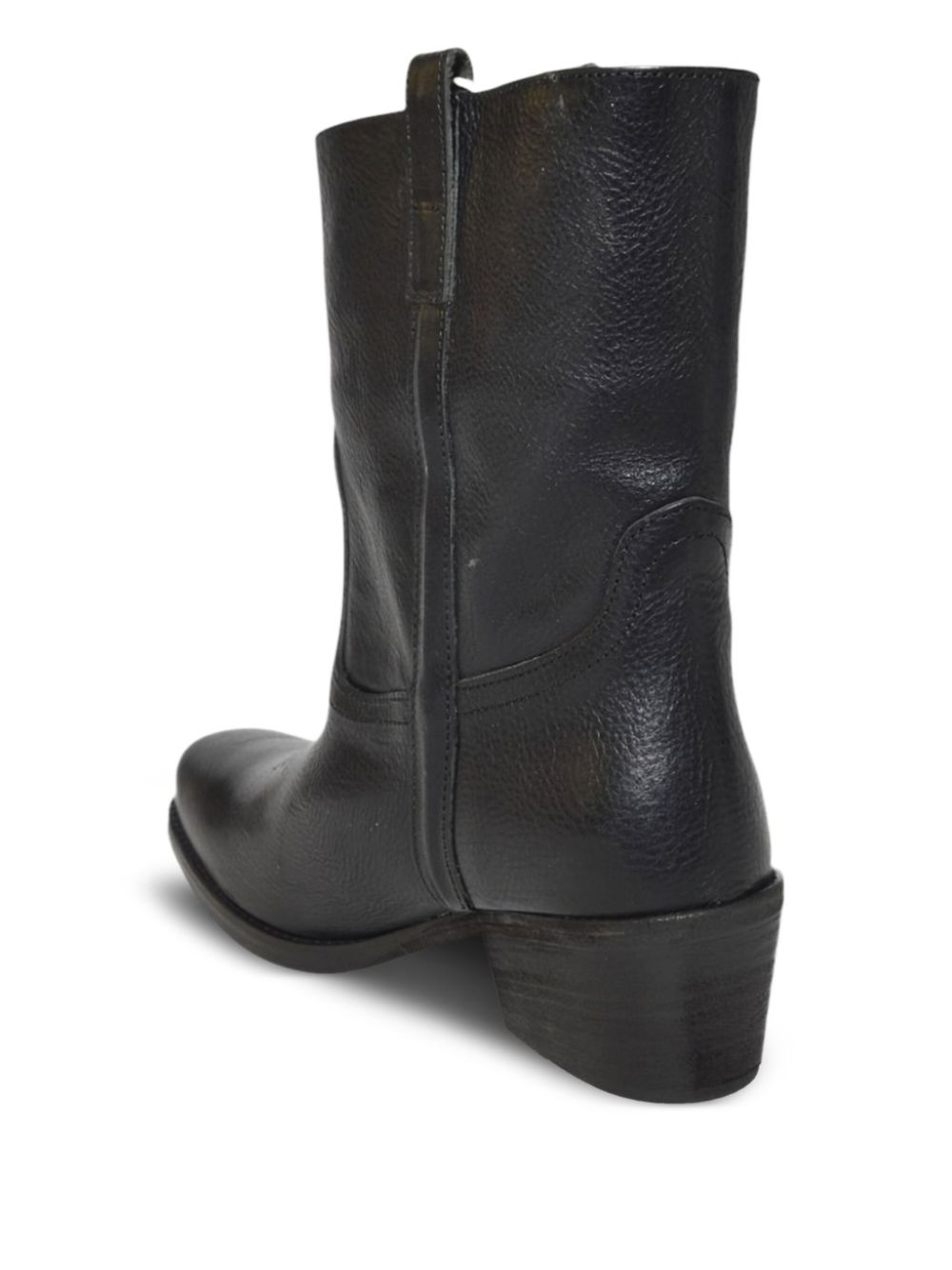 60mm leather square-toe boots - 3