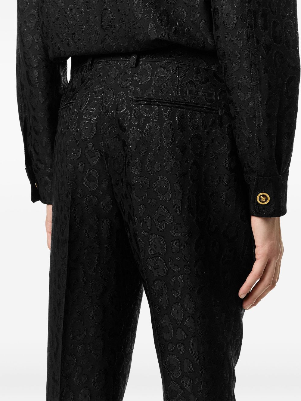 leopard-pattern trousers - 4