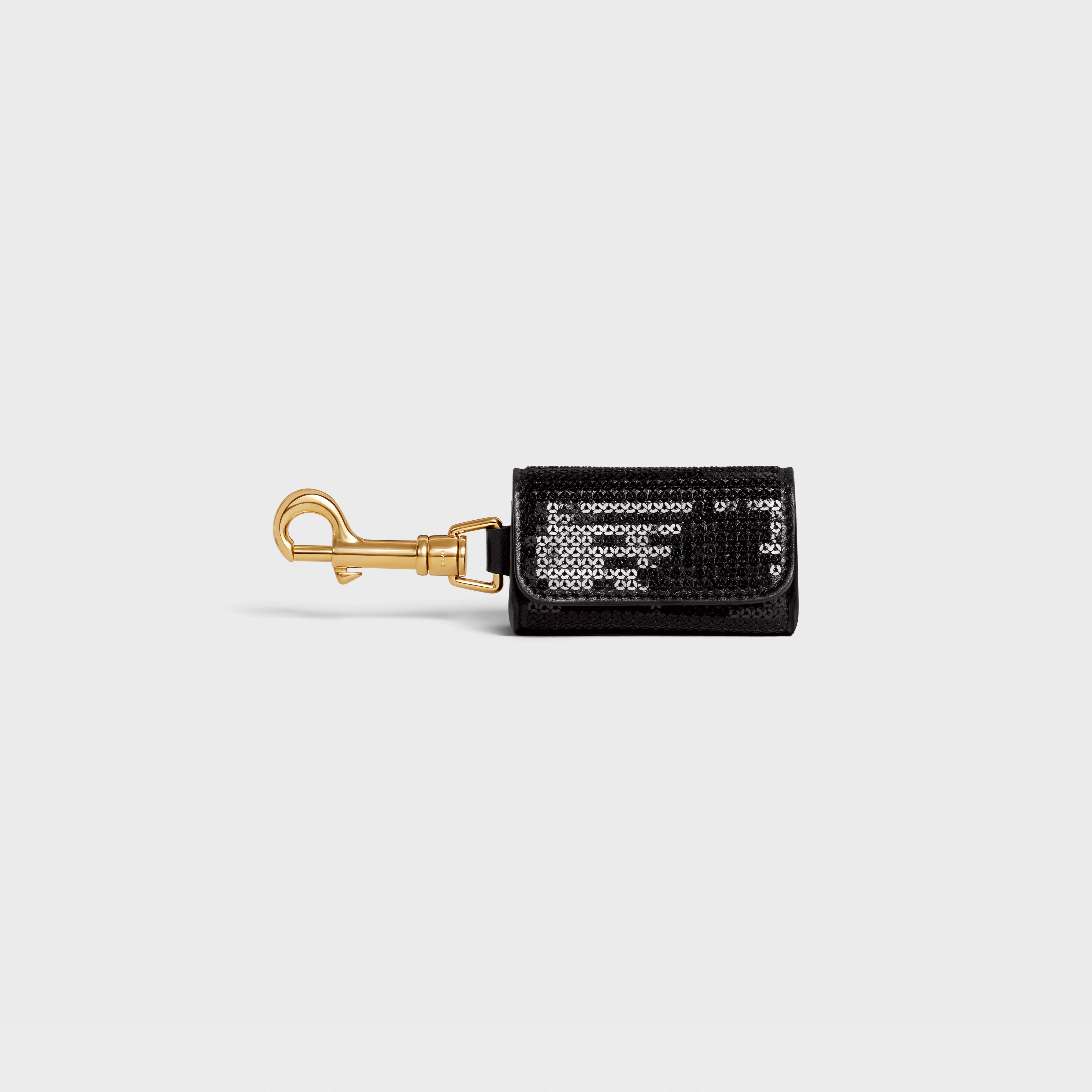 Dog Bags Holder in Sequins and Calfskin - 1