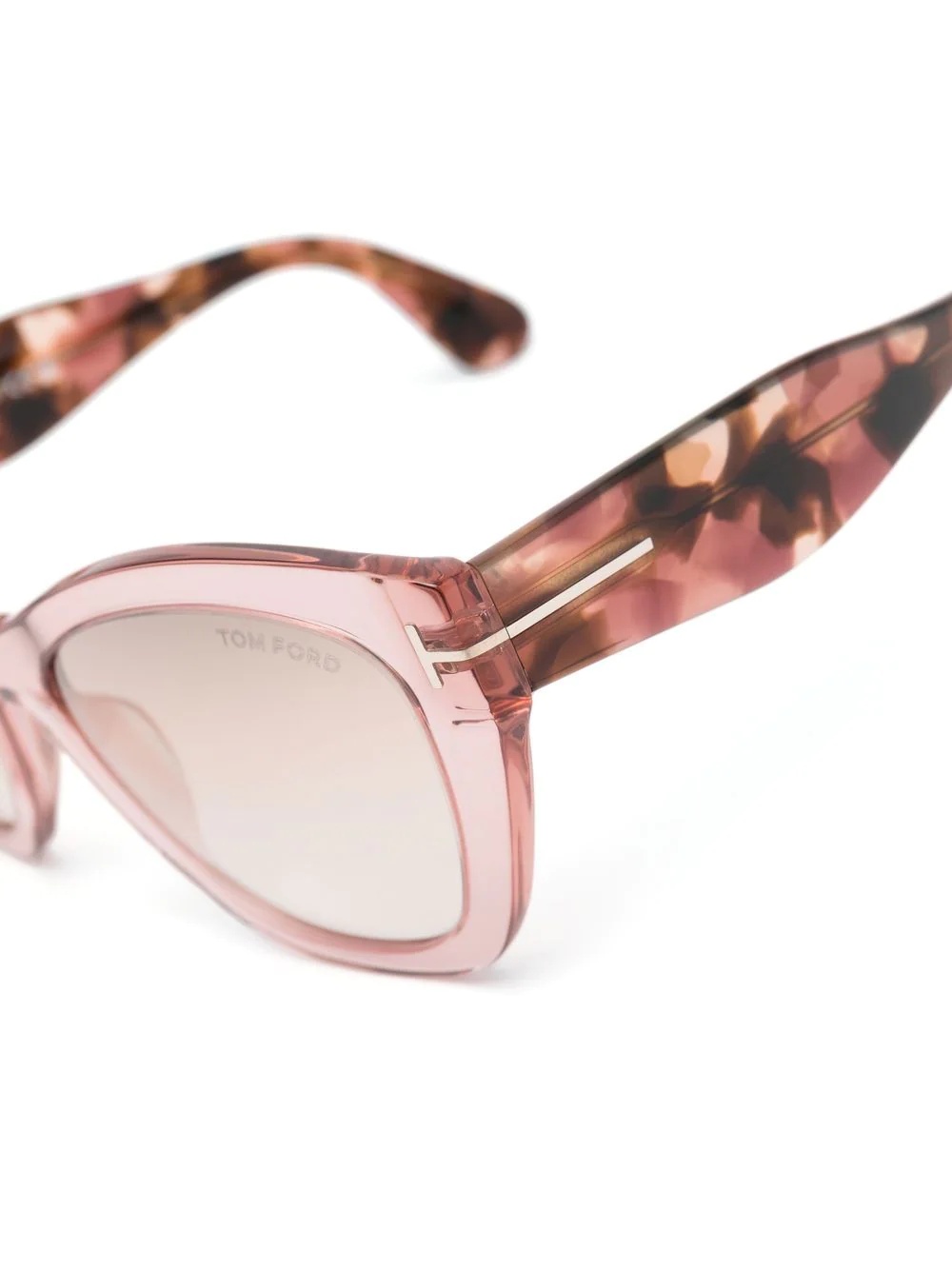 tortoiseshell-effect cat-eye sunglasses - 3