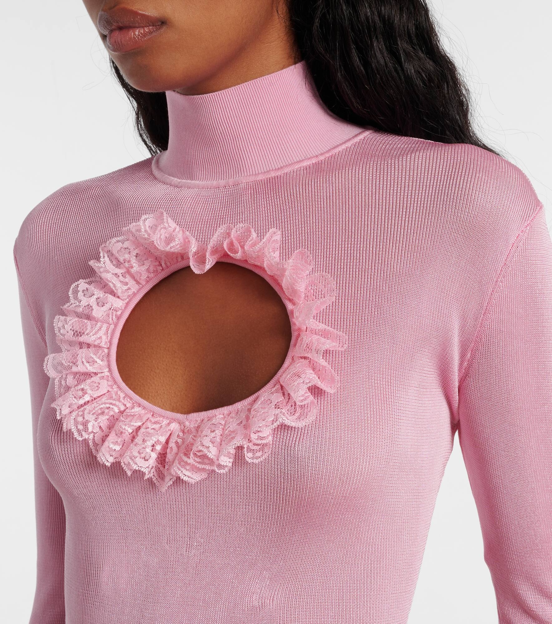 x Christopher Kane cutout lace-trimmed bodysuit - 5