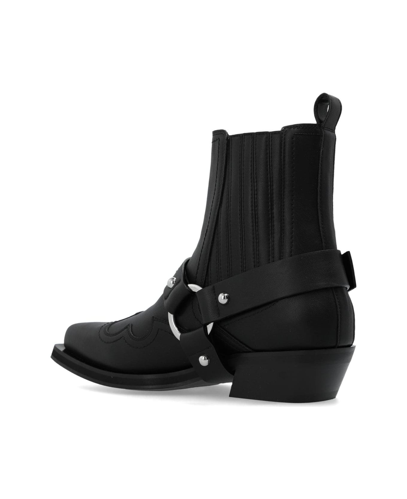 Buckle Fastening Western Chelsea Boots - 3