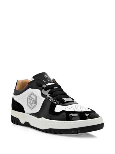 PHILIPP PLEIN panelled leather sneakers outlook