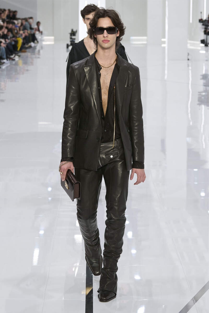 SEXY LEATHER PALM BEACH BLAZER - 7