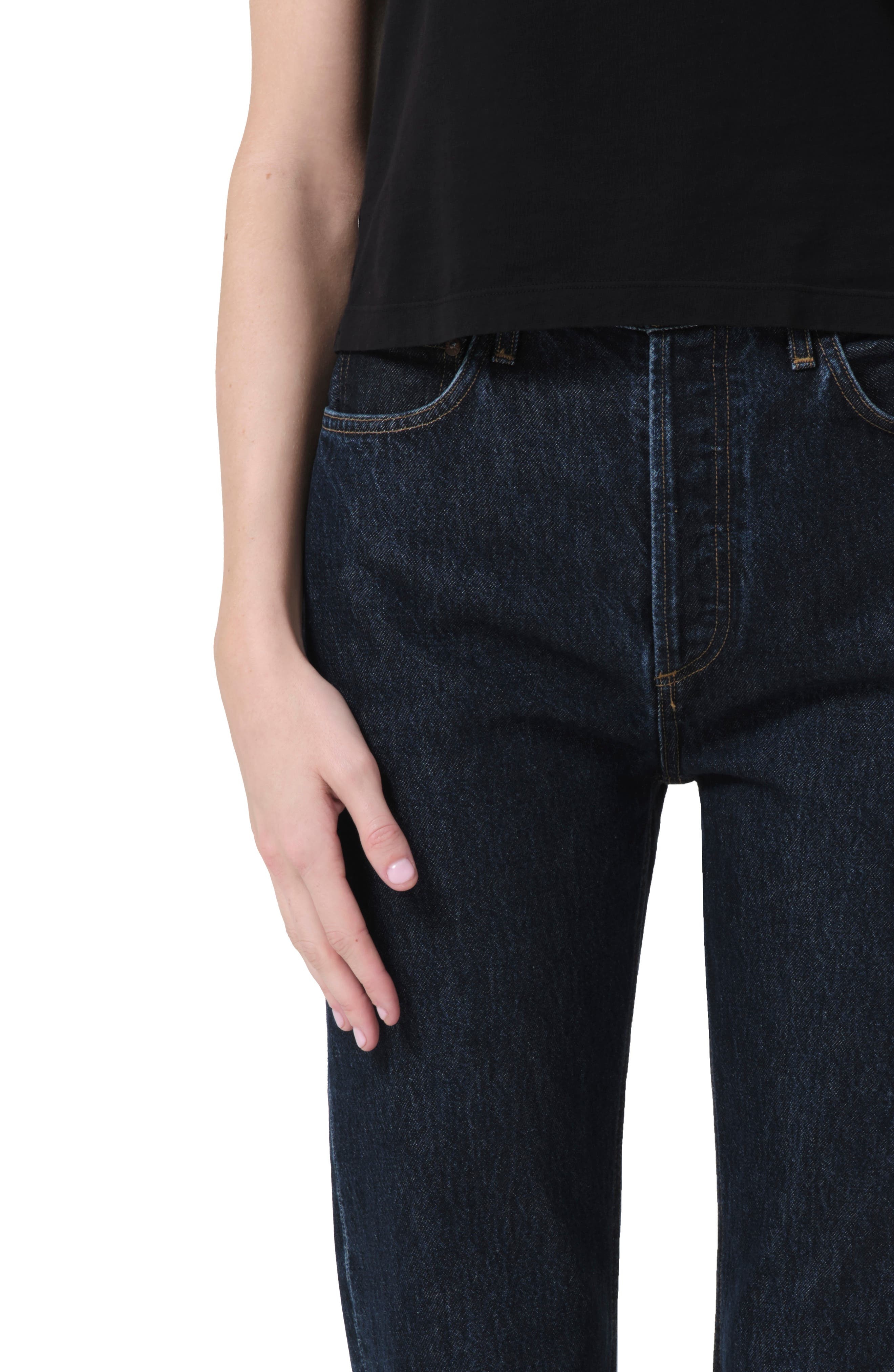 AGOLDE '90s Pinch Waist High Waist Straight Leg Organic Cotton Jeans in Polished at Nordstrom - 4
