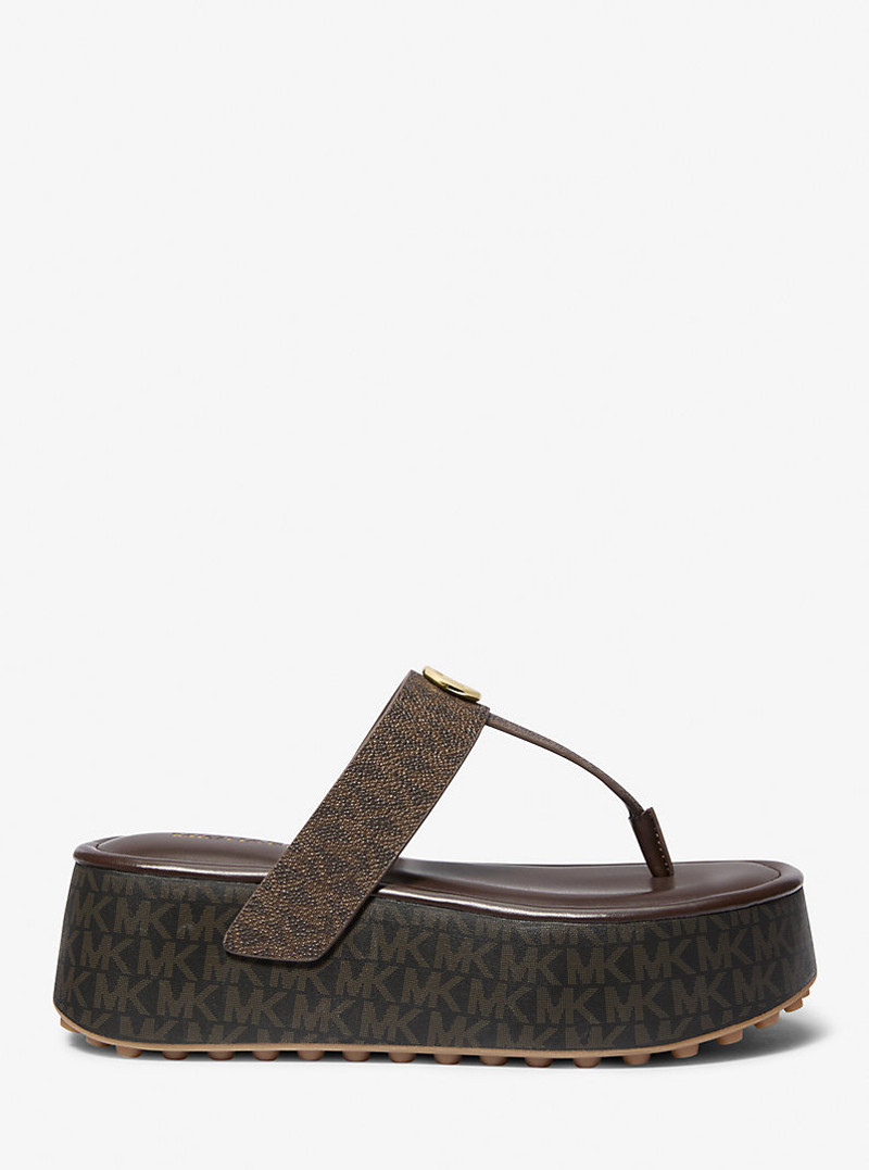 MICHAEL KORS Koya Signature Logo Platform Flip Flop outlook