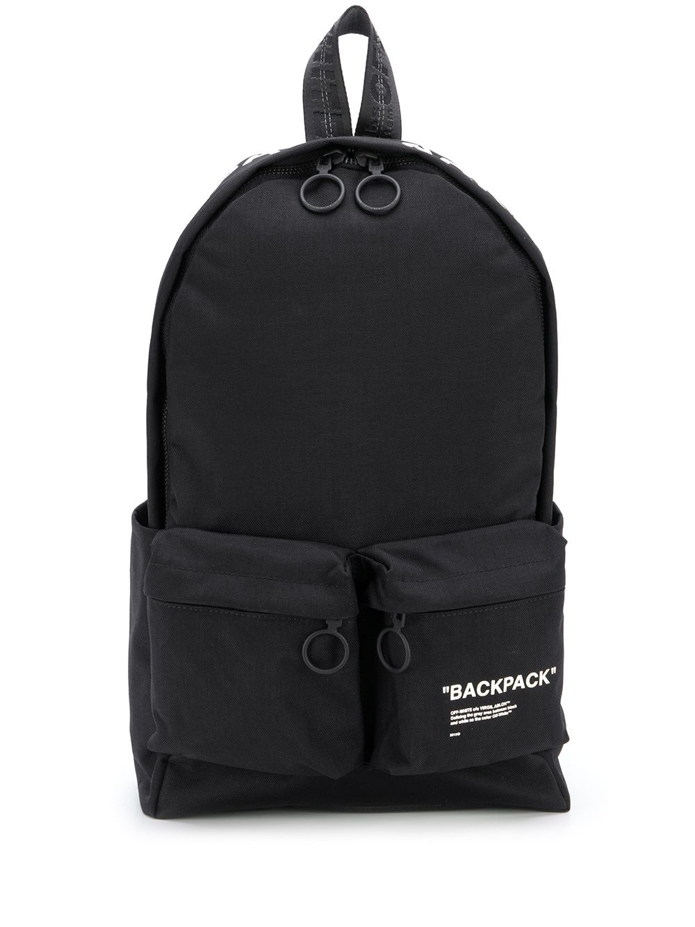 logo print backpack - 1