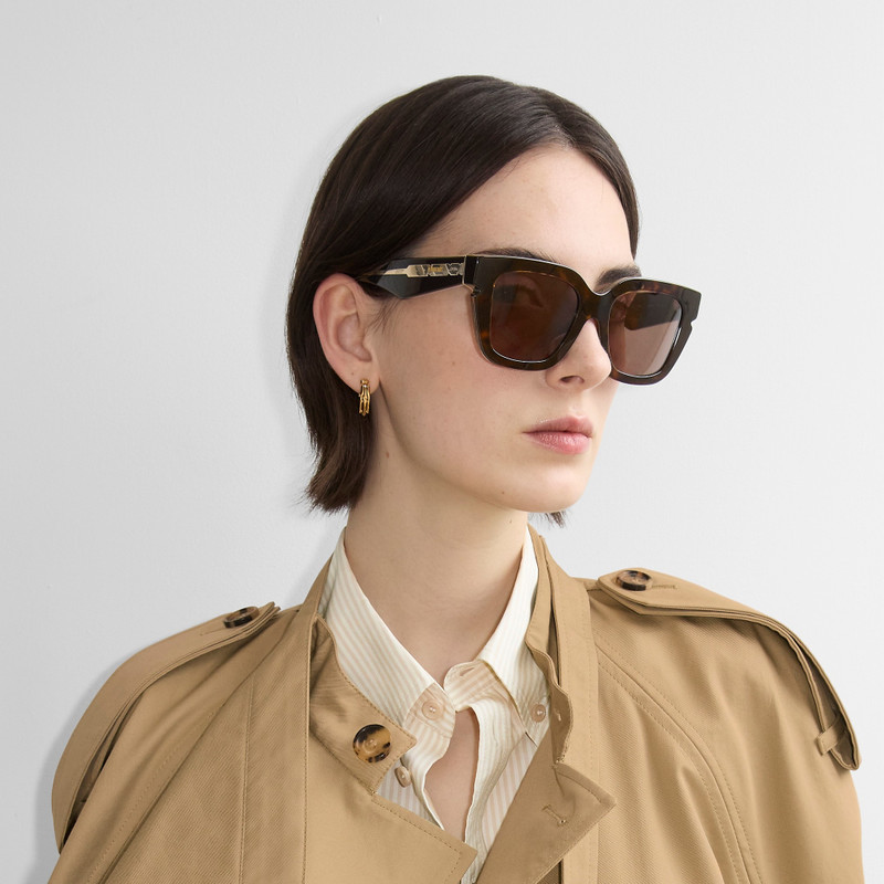 Burberry Inlaid Check Square Sunglasses outlook