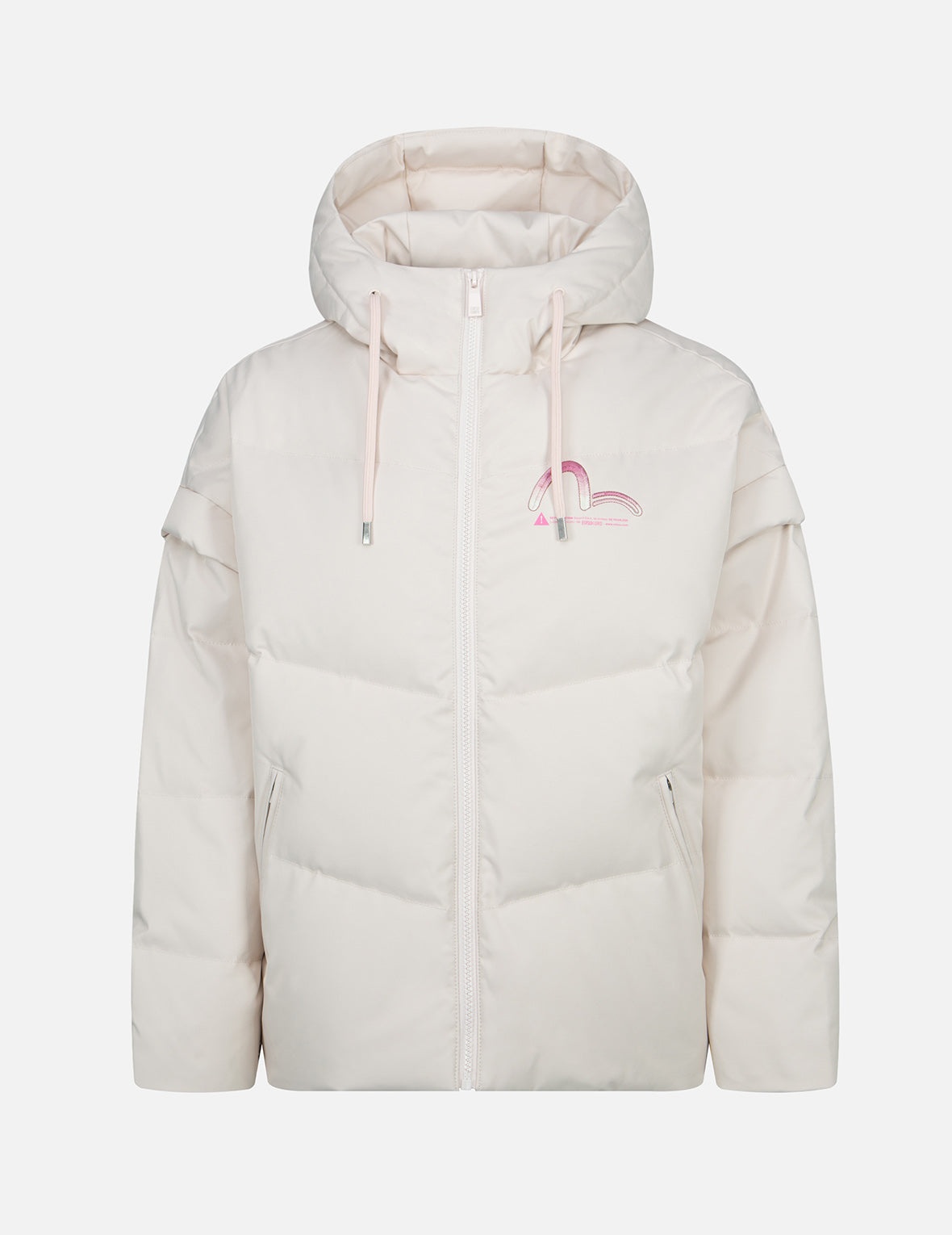 Gradient Seagull Embroidery Down Jacket - 2