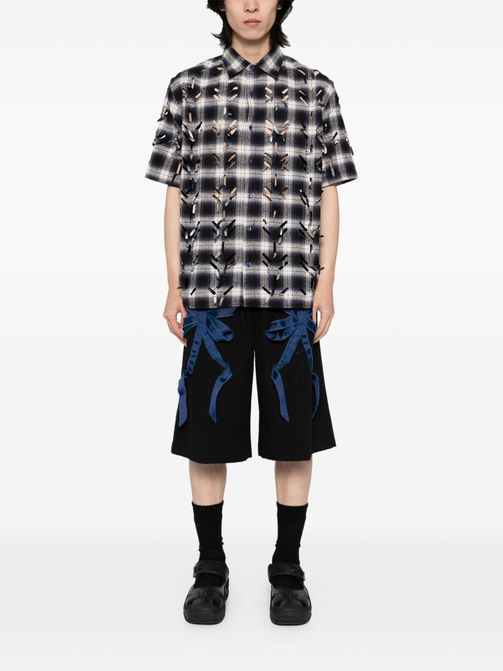 laser-slashed shirt - 2