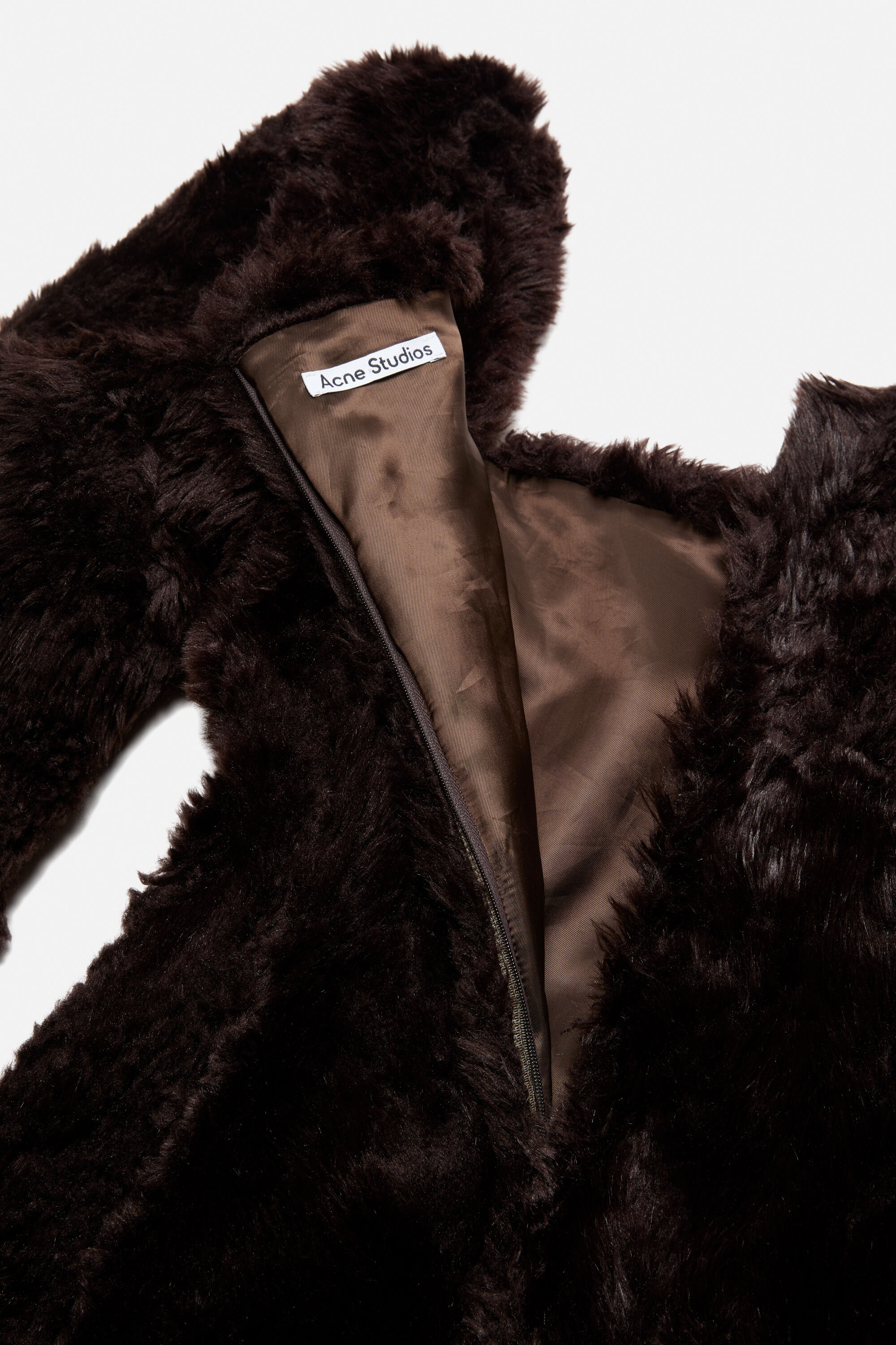 Faux fur dress - Brown - 5