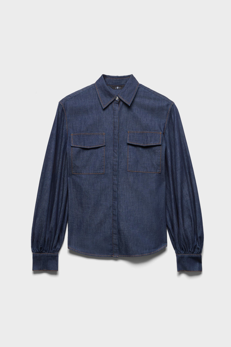 LONG SLEEVE REGULAR SHIRT in Denim Abyss 1